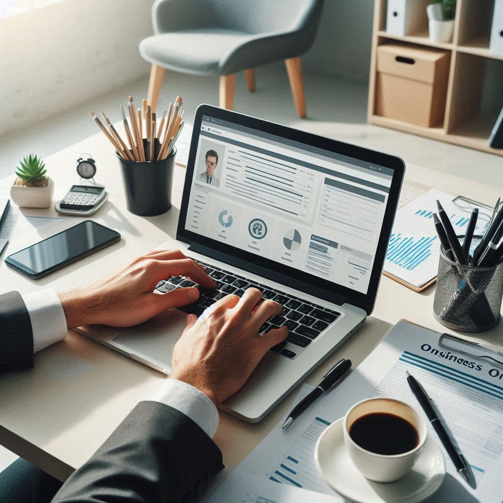 소상공인 정책자금 온라인 신청 화면 예시 ai생성 이미지
