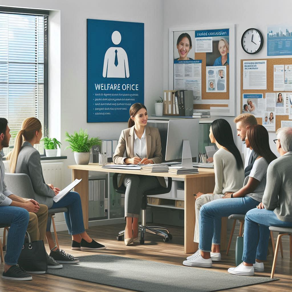 긴급복지 생계지원금 상담 장면 AI 이미지
