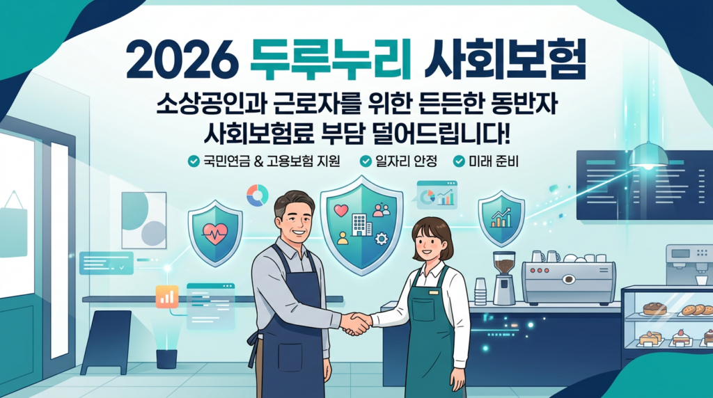 2026 두루누리 사회보험 신청방법 - 10인 미만 사업장 고용보험 국민연금 80% 지원