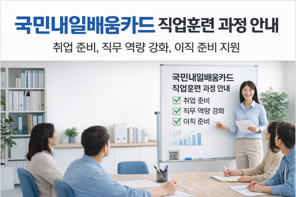 국민내일배움카드 직업훈련 과정 안내 이미지