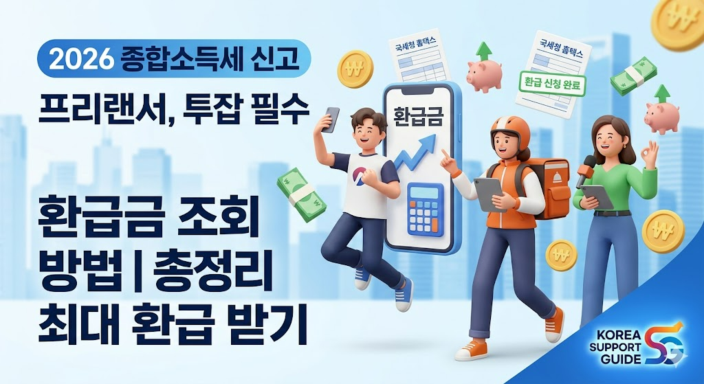 2026 종합소득세 신고기간 및 환급 조회 방법: 프리랜서 투잡족 필수 가이드 (KOREA SUPPORT GUIDE)
